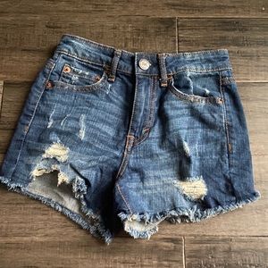 Aeropostale Ripped Jean Shorts